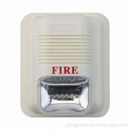 Fire Siren, LED, Anti-fire Housing, 3 Sounds for Option, 2 Contacts for Horn/Strobe, 12/24V DC
